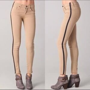 Rag & Bone Skinny Jeans‎ Black Side Stripe Casual Pants Designer Size 26